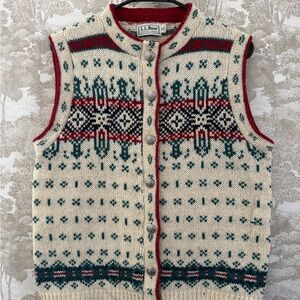 Vintage L.L. Bean Fair Isle Knit Vest